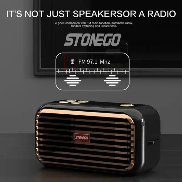 STONEGO 1PC Głośnik stereo 3D Bluetooth X7 TWS Przenośny podwójny głośnik muzyczny Retro Bezprzewodowy głośnik Aux Usb De Som Głośnik zewnętrzny Bass Soundcore