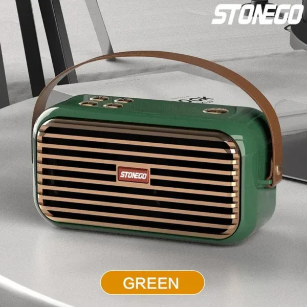 STONEGO 1PC Głośnik stereo 3D Bluetooth X7 TWS Przenośny podwójny głośnik muzyczny Retro Bezprzewodowy głośnik Aux Usb De Som Głośnik zewnętrzny Bass Soundcore