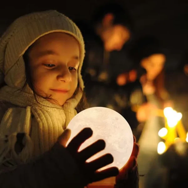 Dropship 3D Print Akumulatorowa lampa księżycowa LED Nocne światło otoczenia Kreatywne światło księżyca z przełącznikiem dotykowym do dekoracji sypialni Prezent urodzinowy