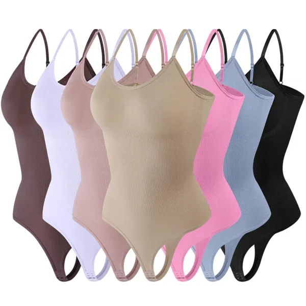 Shapewear Bodysuit Thong Fajas Colombianas Body Sculpting Waist Shaper Women Bezszwowa kontrola brzucha Wyszczuplający płaszcz Płaski brzuch dla bielizny