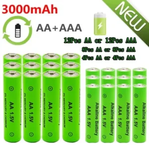 2/4/6/8/10/12/16/20/24PCS 3000Mah Baterie alkaliczne 1.5V AAA lub 3800Mah 1.5V AA Akumulator