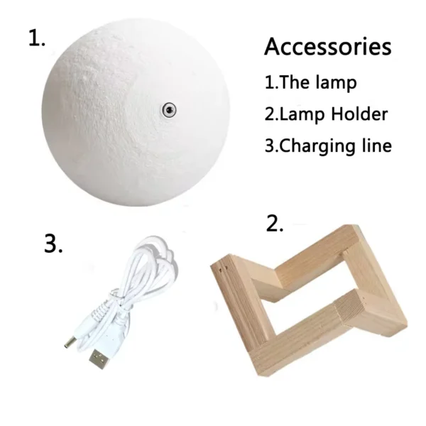 Lampa księżycowa 3D