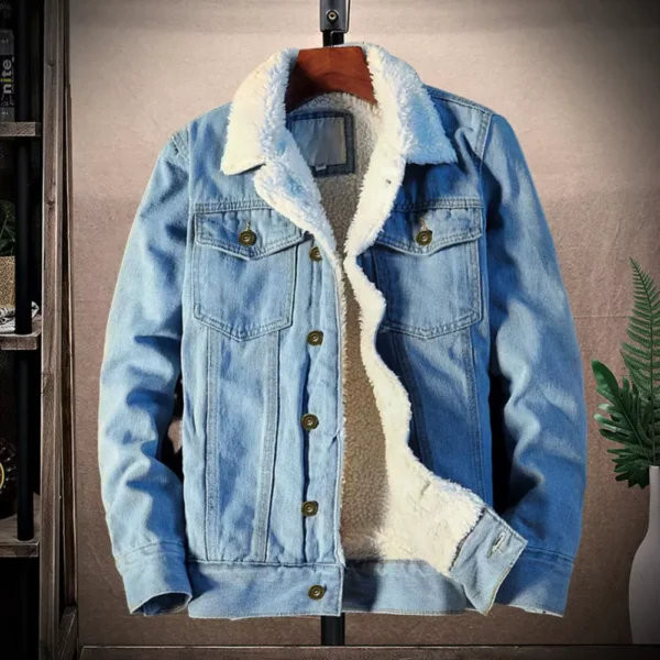 Zimowe męskie kurtki jeansowe Moda Mężczyźni Gruby polar Ciepła kurtka jeansowa Mężczyźni Dorywczo Slim Odzież wierzchnia Wiatrówka Kowbojskie płaszcze