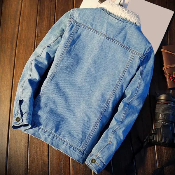 Zimowe męskie kurtki jeansowe Moda Mężczyźni Gruby polar Ciepła kurtka jeansowa Mężczyźni Dorywczo Slim Odzież wierzchnia Wiatrówka Kowbojskie płaszcze