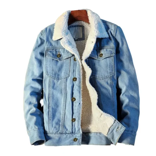 Zimowe męskie kurtki jeansowe Moda Mężczyźni Gruby polar Ciepła kurtka jeansowa Mężczyźni Dorywczo Slim Odzież wierzchnia Wiatrówka Kowbojskie płaszcze