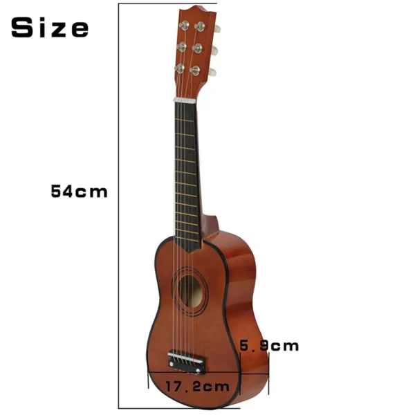 21-calowe klasyczne ukulele z drewna basowego 6 strun Mała gitara akustyczna basowa Instrumenty muzyczne z kostkami dla dzieci i młodzieży