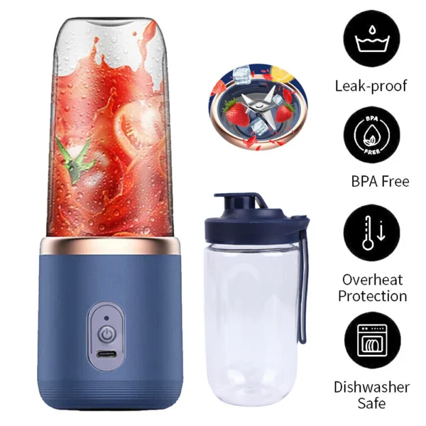 400+400Ml Mikser stojący Smoothie Maker Shaker Fitness Chopper Wielofunkcyjny robot kuchenny Mikser do mleka Shaker